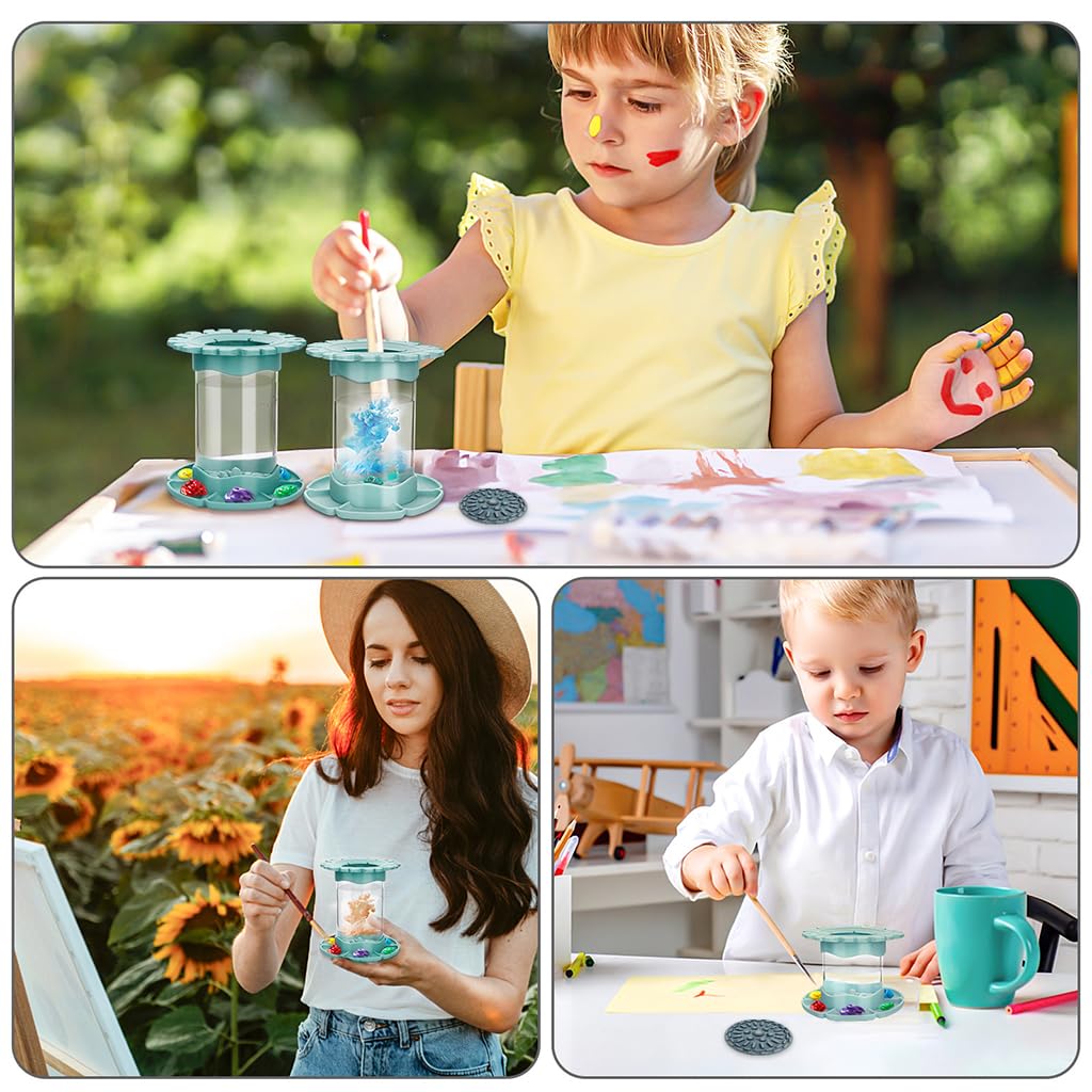 HASTHIP Paint Brush Cleaner Tool, Paint Brush Rinser Brush Cleaner Tool with 6 Paint Grids, Multifunctional Paint Brush Holder Artists Paint Brush Cleaner for Kids Drawing Cup Painting Cups HASTHIP Paint Brush Cleaner Tool, Paint Brush Rinser Brush Cleaner Tool with 6 Paint Grids, Multifunctional Paint Brush Holder Artists Paint Brush Cleaner for Kids Drawing Cup Painting Cups